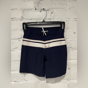 NWOT Crewcuts - Navy and White Stripe Swim Trunks - Size‎ 5